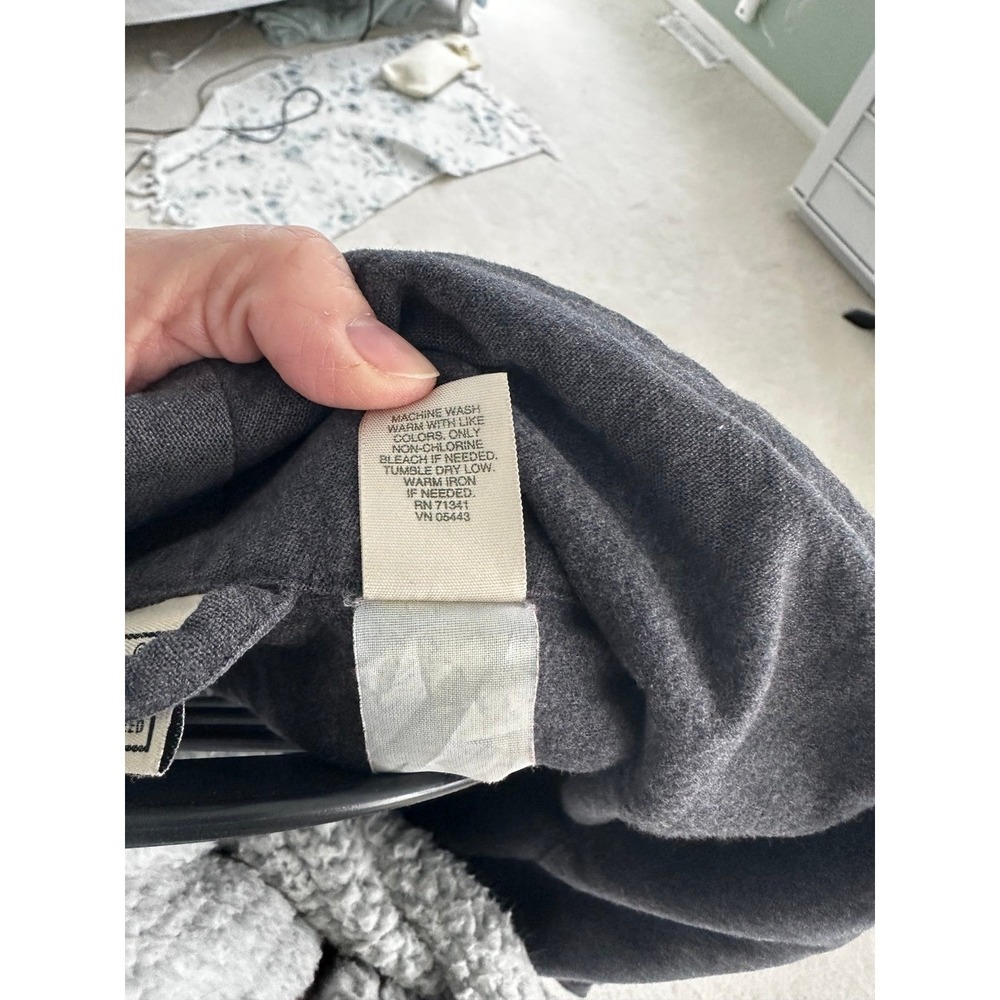 Men's L.L. Bean Gray bath robe cotton size XL Tall - Picture 8 of 8